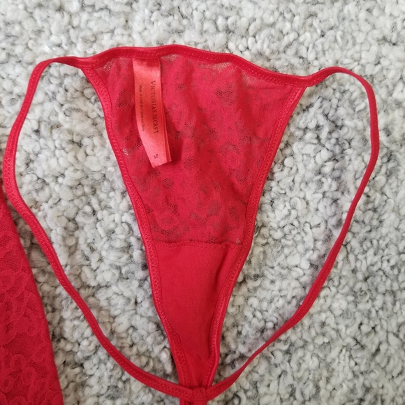 Victoria's Secret The Lacie set lingerie red Small - Picture 9 of 10